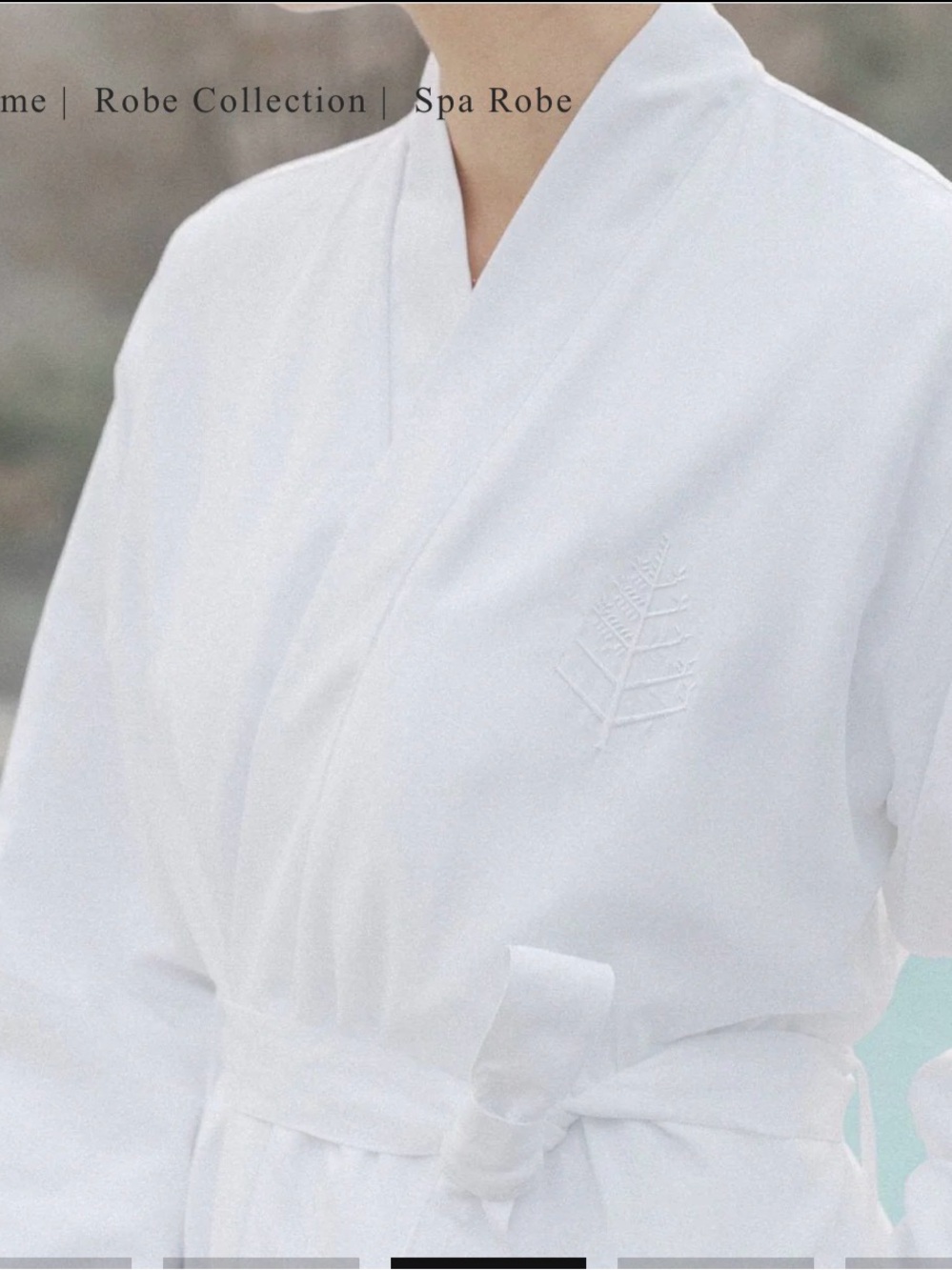 Spa Robe - Luxury White Bath Robe - Picture 3 of 4